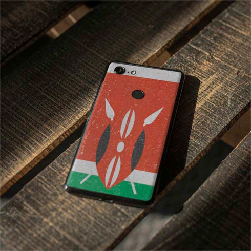 Kenya Flag Distressed Google Pixel 3 XL Skin